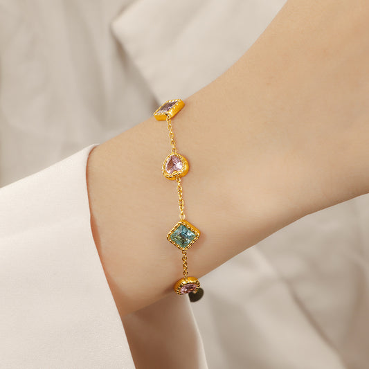 New Love Square Zircon Bracelet For Women