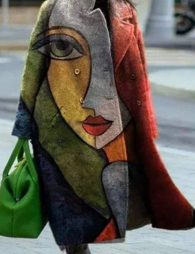 European And American Women's New Long Sleeved Large Woolen Overcoat