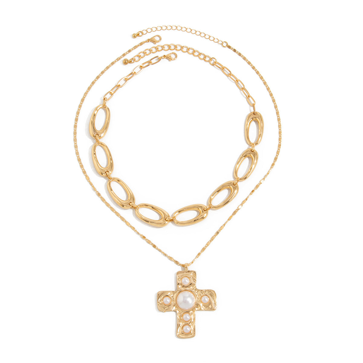 Design Ins Cross Pendant Necklace Simple Graceful