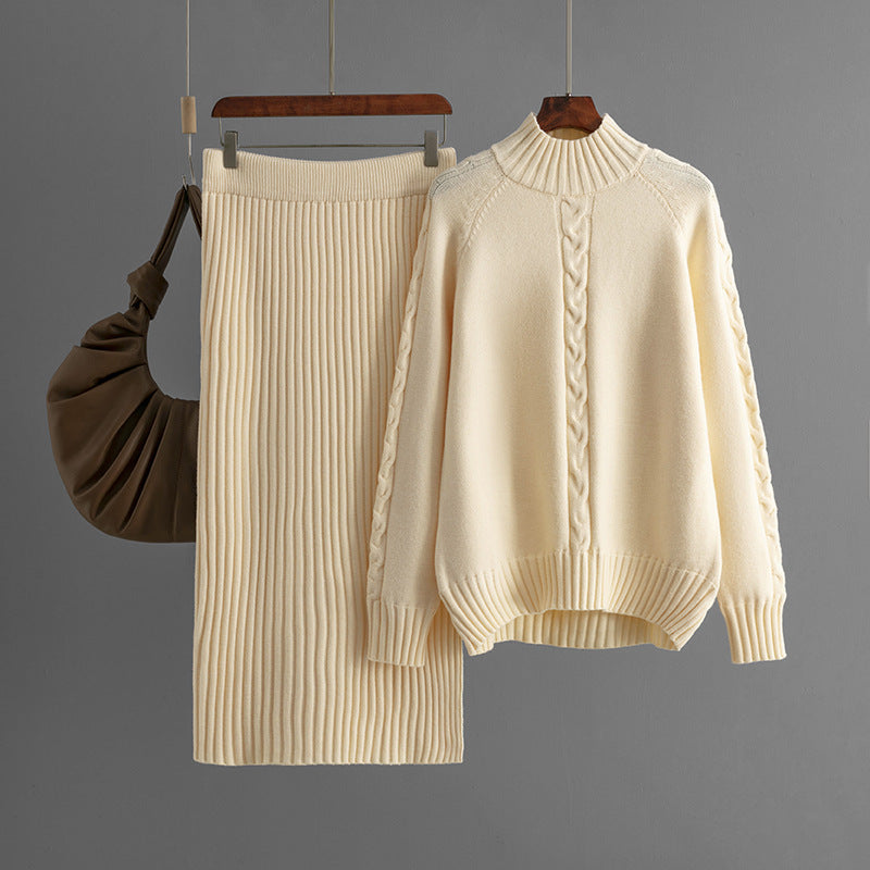 Long Sleeve Thread Fashion Skirt Suit Women