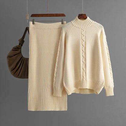 Long Sleeve Thread Fashion Skirt Suit Women