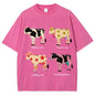 Men's And Women's Cute Cow Print T-shirt
