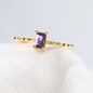 Women's Simple Inlaid Purple Zircon Thin Ring