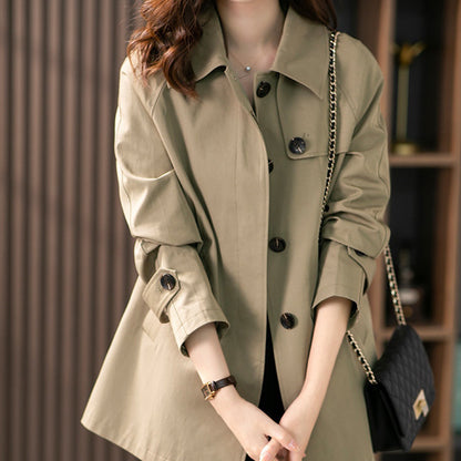 British Style Short Trench Coat Textured Spring And Autumn Women's Clothing