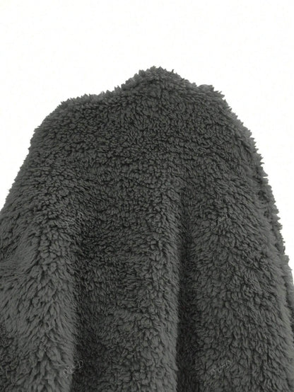 Leisure Commuting Style Thick Long Sleeved Hooded Long Jacket