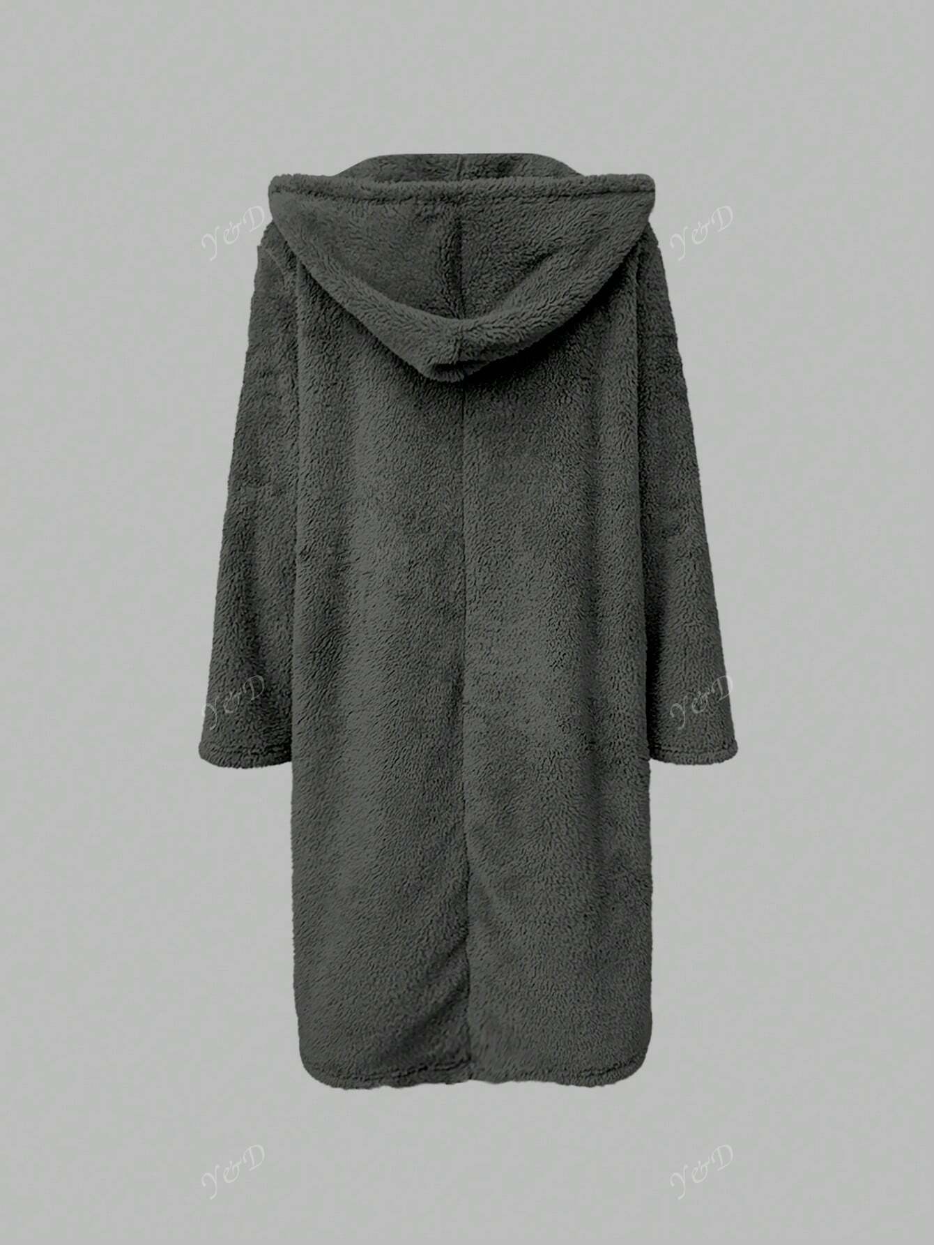 Leisure Commuting Style Thick Long Sleeved Hooded Long Jacket
