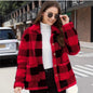 Women's Plaid Plush Long-sleeved Winter Fashion Casual Jacket