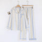 Cotton Yarn Dream Striped Home Wear Long-sleeved Trousers Pajamas