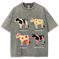 Men's And Women's Cute Cow Print T-shirt