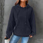 Women's Loose Fitting Hooded Long Sleeved Sweatshirt