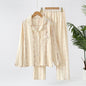 Double-layer Gauze Floral All Cotton Loose Pajamas Homewear Suit