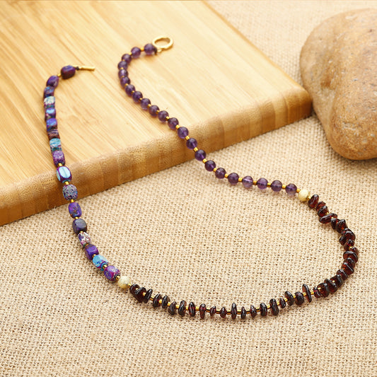 Amethyst Round Beads Stone Bracelet