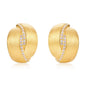 Frosted Brushed Geometric Ear Studs Women