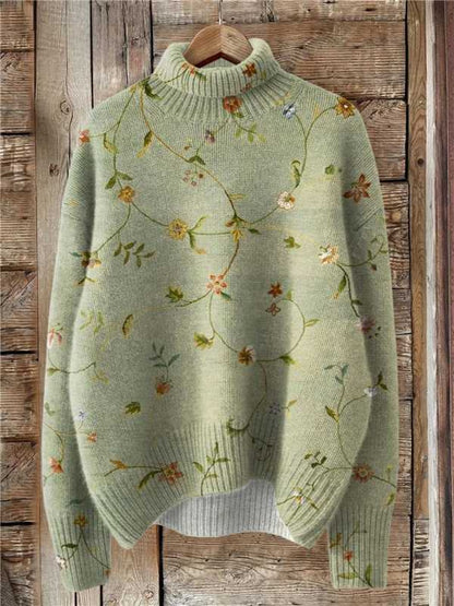 Women's Christmas Printed Turtleneck Sweater