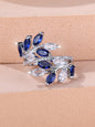 Horse Eye Zircon Leaf Ring Fashion All-match