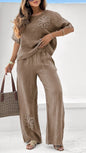 Women's 2-piece Set Plus Size Embroidered Leisure Suit High Waist Loose Trousers