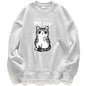 Cartoon Kitten Pattern Sweater European Size