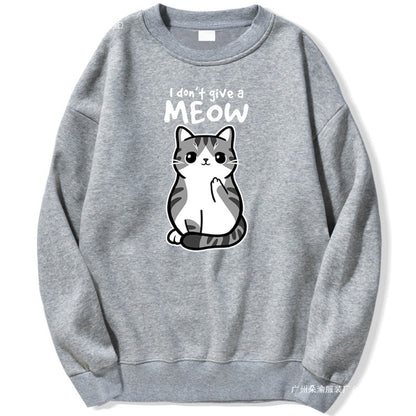 Cartoon Kitten Pattern Sweater European Size