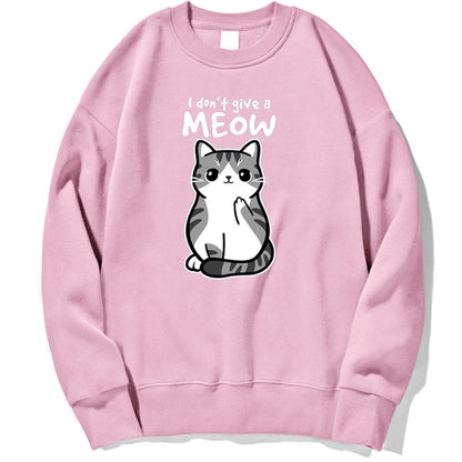 Cartoon Kitten Pattern Sweater European Size
