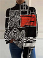 Women's Christmas Printed Turtleneck Sweater