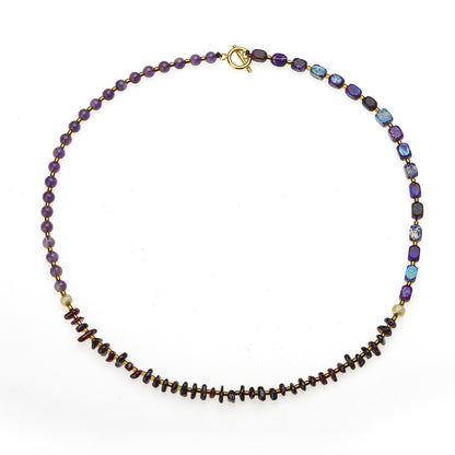 Amethyst Round Beads Stone Bracelet