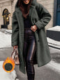 Leisure Commuting Style Thick Long Sleeved Hooded Long Jacket
