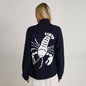 Women's Cardigan Long Sleeve Shrimp Printed Knitted