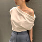 Summer New Niche Irregular Shoulder Design Sense