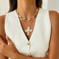 Design Ins Cross Pendant Necklace Simple Graceful