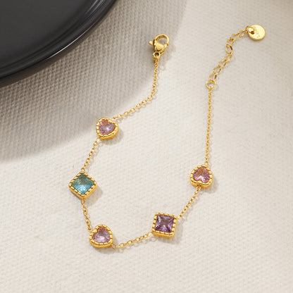 New Love Square Zircon Bracelet For Women