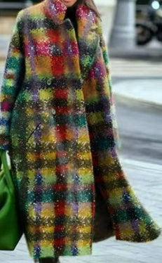 European And American Women's New Long Sleeved Large Woolen Overcoat