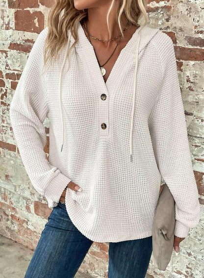 V-neck Long Sleeve Pullover Leisure Sports Sweater