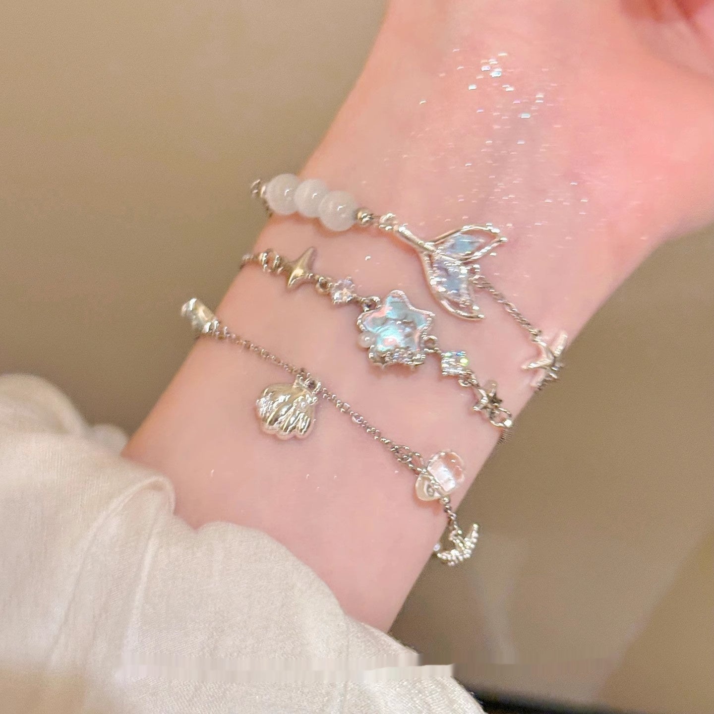 Starfish Shell Opal Pearl Bracelet For Women
