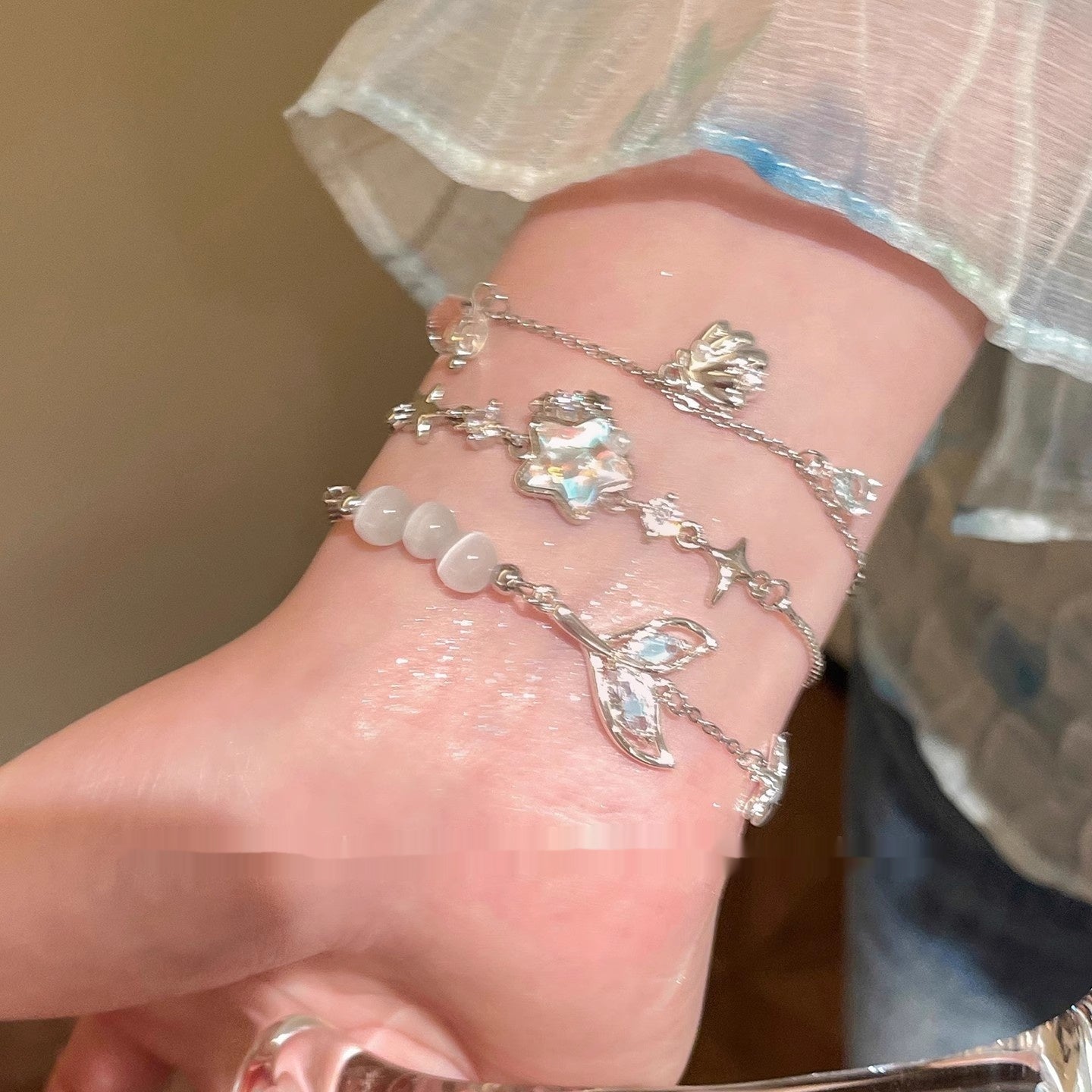 Starfish Shell Opal Pearl Bracelet For Women