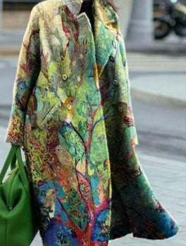 European And American Women's New Long Sleeved Large Woolen Overcoat